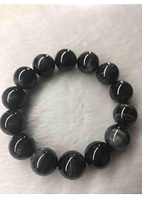 VÒNG NAM Mệnh THUỶ MỘC 14ly ĐÁ TN MẮT HỔ ĐEN XANH