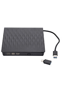 Slim External USB 3.0 DVD Rw CD Writer Player Burner Portable Rewriter Drive Mobile Drive for Laptop, Disk ,Notebook, for Win 7/8/10 PC Black
