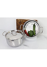 Bộ Nồi Xửng Hấp Fivestar Inox 3 Đáy ST24-3D - Hàng Chính Hãng