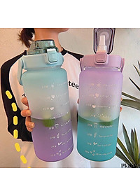 Bình Đựng Nước 2L Dễ Thương Có Vạch Báo Giờ Uống Nước - Hàng Loại 1 - Chính Hãng MINIIN