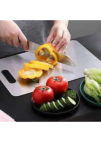 Thớt Inox SUS304 Kích Thước 34x24cm Kháng Khuẩn Nên Sử Dụng Dễ Dàng Lau Chùi Và Vệ Sinh Dễ Dàng, Không Xước Dăm Không Ăn Mòn