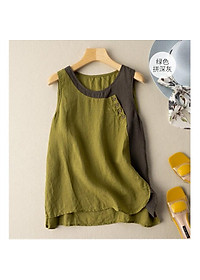 áo ba lỗ (nữ) mùa hè - chất đũi nhăn cực mềm, mát (SP9)