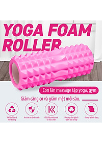 BG Con Lăn Massage Ống Lăn Dãn Cơ Foam Roller  Tập Gym, Yoga, Thể Hình,Đai Đeo Huấn Luyện Tập Đá Bóng,Thang dây tập luyện thể thao thể lực và tốc độ(hàng nhập khẩu)