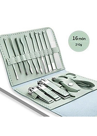 Bộ Dụng Cụ Bấm Móng Tay 16 món - Bộ Cắt, Bấm Dũa Móng Tay  Cao Cấp Có Hộp Đựng Sang Trọng