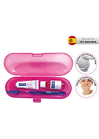 Bộ sản phẩm chăm sóc nướu răng nhạy cảm mini Vitis Gingival (Bàn chải + Kem đánh răng 15ml + Nước súc miệng 30ml, dùng được cho phụ nữ mang thai,…