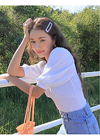 Kẹp tóc kim loại mẫu Hàn KAH63 hình vuông mẫu HOT (chọn mầu)