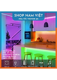 Dây Led Trang Trí NAVIVU 16 Triệu Màu Cảm Biến Nhạc, Chống Nước, Kết Nối Bluetooth Trang Trí Nhà Cửa