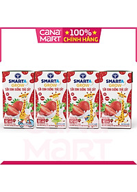 Thùng sữa nước trái cây Nutricare Smarta Grow (vị dâu) dinh dưỡng cho trẻ thấp còi (110ml)