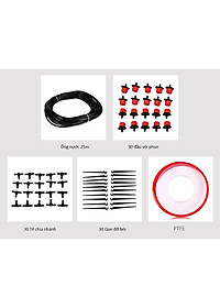 Bộ KIT Tưới Cây Nhỏ Giọt 8 Tia 30 Béc Vòi 25M Cao Cấp AZONE