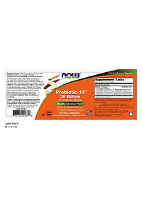 Viên Uống NOW FOODS Probiotic 10TM 25 billion Cân Bằng hệ Vi Khuẩn Đường Ruột, Giảm Rối Loạn Tiêu Hóa Lọ 30 Viên