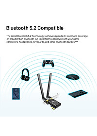 Bộ Chuyển Đổi Card WiFi TP-Link Archer TX20E PCIe Bluetooth WiFi 6 AX1800 - Hàng Chính Hãng