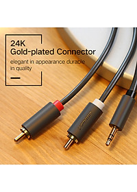 Cáp Audio 3.5mm to AV hoa sen (RCA) dài 2M Ugreen 10510 - Hàng Chính Hãng