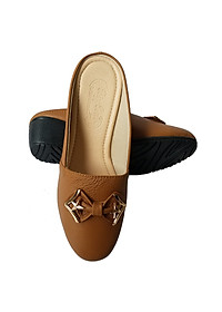 Dép Sục Nữ Da Bò Thật BIGGBEN Cao 5 phân SBN43