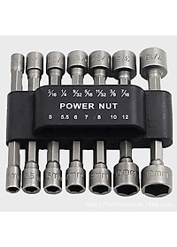 Bộ 14 đầu vặn khẩu cho khoan chuyên dụng loại 1 - 14 đầu tuýp chân lục giác - Hàng chính hãng 