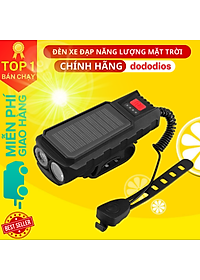 Bộ Đèn Xe Đạp dododios Và Còi Năng Lượng Mặt Trời USB Có Thể Sạc Lại 4 Chế Độ Đèn Pha Xe Đạp - Hàng Chính Hãng dododios