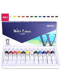 Màu Nước Dạng Tuýp Deli - 12 Màu/18 Màu/24 Màu - 73850 / 73851 / 73852