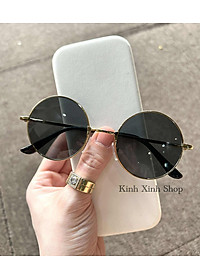 Kính râm, Kính mát Mắt tròn nhỏ mắt kinh thủy tinh cao cấp