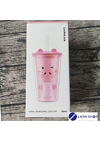 Ly nhựa 2 lớp LocknLock Animal 520ml