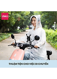 Áo Mưa 1 Người Trong Suốt Eva Deli - Siêu Dày Chống Thấm Nước Cho Mưa To Phong Cách Thời Trang Nhiều Màu Sắc Tươi Trẻ, Phù Hợp Cho Cả Nam Nữ