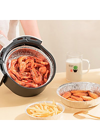 Khay giấy bạc lót nồi chiên không dầu (set 10 cái) tái sử dụng