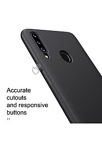Ốp Lưng Sần chống sốc cho Samsung Galaxy A20s hiệu Nillkin Super Frosted Shield (Đính kèm giá đỡ hoặc miếng dán từ tính) - Hàng Chính Hãng