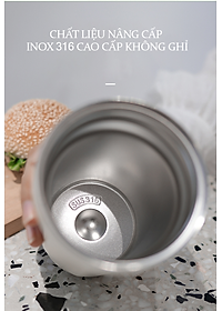 Cốc Giữ Nhiệt Teement Inox 316 Cách Nhiệt, Dung Tích 480ml, Có Dây Cầm Tay Chắn Chắn - Hàng Chính Hãng