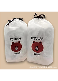 Màng bọc thực phẩm đa năng có chun co giãn thông minh ( Set 100 cái tặng kèm túi gấu dễ thương)