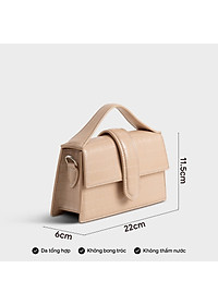 Túi Yuumy ( Thời trang nữ nắp gập sành điệu size 22 - Túi đeo chéo da Verein YN208 )