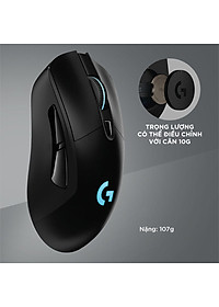 Chuột game không dây Lightspeed RGB Logitech G703 - Cảm biến Hero 25k, tương thích PowerPlay, nhẹ 95g+10g cân tùy chỉnh, pin 60h, PC/Mac - Hàng chính hãng