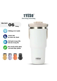 Cốc giữ nhiệt TYESO TS-8826 600ML bằng thép không gỉ 304 tay cầm công thái học Chống tràn & Giữ nhiệt 12 tiếng
