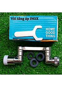 Vòi nước tăng áp Inox cao cấp thiết kế xoay 1080đ với 2 chế độ phun nước tiết kiệm