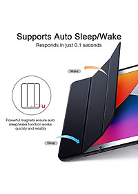 Bao da cho iPad Gen 8 10.2 2020 ESR Rebound Pencil Slim Smart Case (Có khe cắm bút Apple Pencil) - Hàng Nhập Khẩu