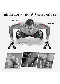 Dụng Cụ Tập Chống Đẩy Cầm Tay Màu Đen Chính Hãng Amalife - Dụng Cụ Hít Đất Cầm Tay Cao Cấp Bằng Thép Cứng Đen Huyền Bí