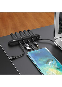 Miếng giữ dây sạc silicon, Miếng silicon giữ cáp sạc điện thoại, tai nghe SSN09