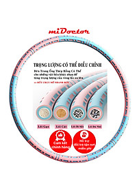 Vòng Lắc Eo Giảm Mỡ Bụng Ống Thép Bọc Mút Xốp - Tùy Chỉnh Độ Nặng - Chính Hãng miDoctor