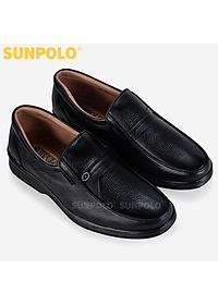Giày Tây Nam Da Bò SUNPOLO SU3020D - Đen