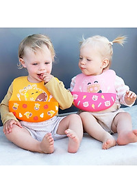 Yếm silicon ăn dặm cổ dán cho bé Marcus & Marcus, từ 6 tháng