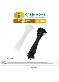 Dây rút nhựa, D10cm, bao 100 sợi, màu đen, siêu bền, dẻo, làm giàn, đỡ trái, cố định hàng rào, dây cáp điện |Greenhome