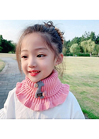 Khăn cổ cho bé vải len mềm ấm áp mùa đông thiết kế hươu hoạt hình - khan co be vai len mem