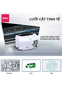 Máy Hủy Tài Liệu Mini Deli Chính Hãng Nhỏ Gọn, Dễ Dàng Sử Dụng - Phù Hợp Cho Văn Phòng, Doanh Nghiệp, Gia Đình - 9935