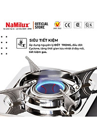 Bếp Gas Mini NaMilux NH-032PS│Đầu Đốt Cyclone│Tiết Kiệm Gas│Van Ngắt Gas An Toàn│Công Suất 2.4Kw │Hàng Chính Hãng