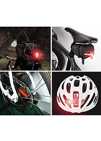 Đèn đuôi nhấp nháy đèn cảnh báo sau cho xe đạp thể thao màu đỏ A02 siêu sáng, chống nước, thời gian sáng lên đến 200h Mai Lee