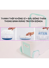 Combo 3 Bông Lau + 1 Bộ Lau Nhà MyJae Đài Loan Sợi Microfiber Xoay Siêu Tốc 360 Độ Thông Minh 129.5cm