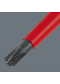 Bộ tua vít cách điện Kraftform Kompakt VDE 17 Universal 1 gồm 4 cạnh, dẹp, hoa thị  các đầu vít thay đổi được gồm 17 chiếc Wera 05006611001