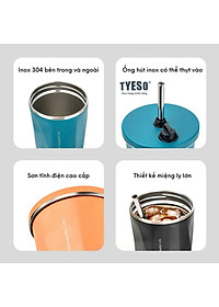 Cốc ly giữ nhiệt TYESO 01006 470ml bằng thép không gỉ 304
