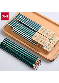 Bút Chì Lục Giác 2B HB Deli - Bút Chì Gỗ Thi Trắc Nghiệm Ruột Đậm Bút Chì Học Sinh Cấp 1 Tập Viết Chì Vẽ Phác Thảo