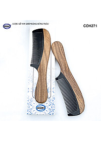 Lược Gỗ Thơm Ghép Răng Sừng Đen Cao Cấp HAHANCO (Đủ Mẫu) Kiểu Dáng Châu Âu- COH271