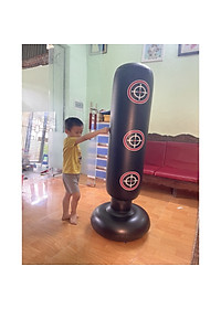 Trụ đấm bốc boxing bơm hơi tự đứng - bao cát đấm bốc boxing tự cân bằng phiên bản 5.0 tặng kèm găng tay boxing mma + bóng phản xạ boxing + bơm hơi + keo + miếng vá dự phòng
