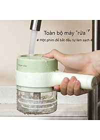 Máy xay mini cầm tay 3 trong 1 (máy xay nghiền tỏi ớt, rau củ, sinh tố;, máy nạo gọt hoa quả; máy cắt sợi, thái lát đồ ăn) dễ dàng vệ sinh - Chính hãng MINIIN (Giao màu ngẫu nhiên)