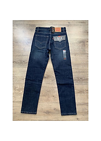 Quần Jean nam cao cấp ống đứng le511 màu xanh rêu vải xuất khẩu xướt nhẹ dáng slimfit vải co giãn